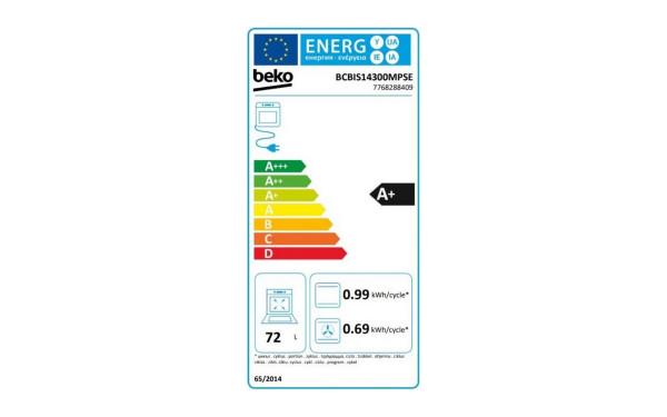 BEKO BCBIS14300MPSE - &Eacute;tiquette &eacute;nergie