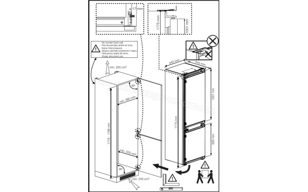 BEKO BCHA275K4SN - Dimensions