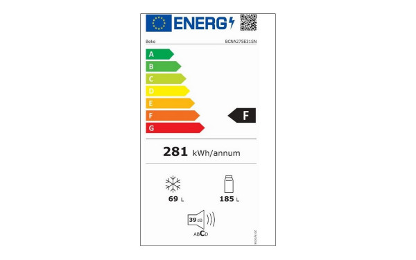BEKO BCNA275E31SN - &Eacute;tiquette &eacute;nergie v2