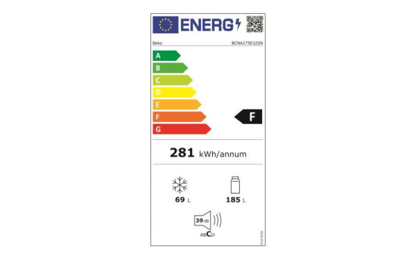 BEKO BCNA275E32SN - &Eacute;tiquette &eacute;nergie v2