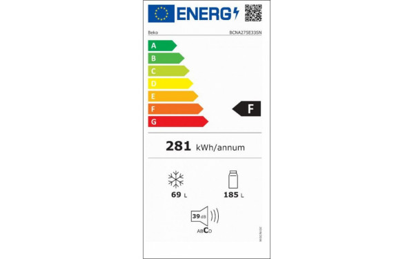 BEKO BCNA275E33SN - &Eacute;tiquette &eacute;nergie v2