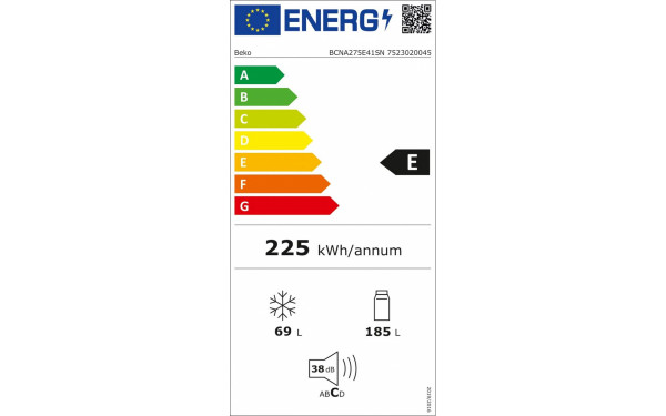 BEKO BCNA275E41SN - &Eacute;tiquette &eacute;nergie v2