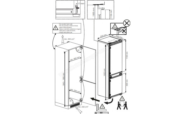 BEKO BCNA306E4SN - Dimensions