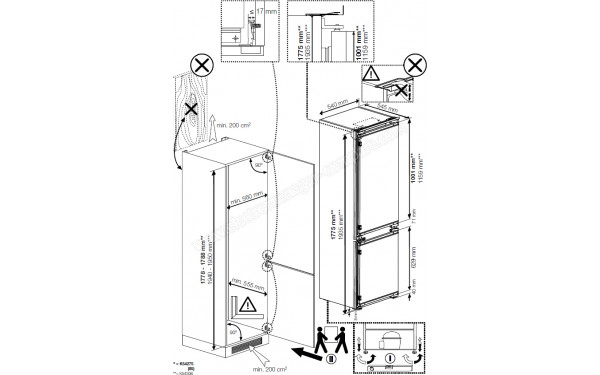 BEKO BCNA306E5SN - Dimensions