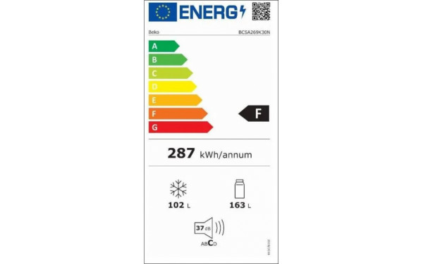 BEKO BCSA269K30N - &Eacute;tiquette &eacute;nergie v2