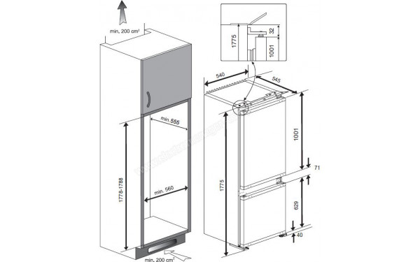 BEKO BCSA285K3SFN - Sch&eacute;ma technique