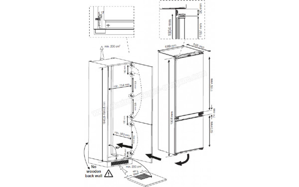BEKO BCSE400E40SN - Dimensions