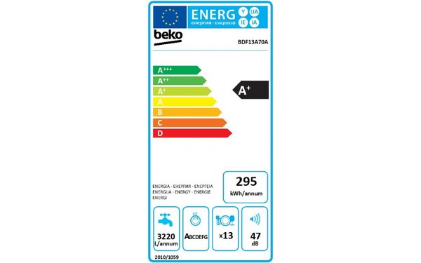 BEKO BDF13A70A - &Eacute;tiquette &eacute;nergie