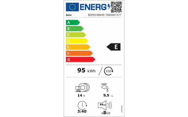 BEKO BDFB14B44S - &Eacute;tiquette &eacute;nergie v2