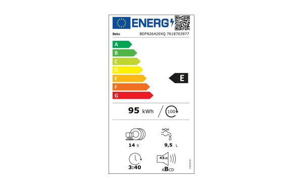 BEKO BDFN26420XQ - &Eacute;tiquette &eacute;nergie v2