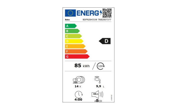 BEKO BDFN26431W - &Eacute;tiquette &eacute;nergie v2