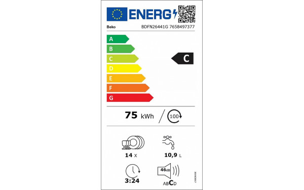 BEKO BDFN26441G - &Eacute;tiquette &eacute;nergie v2