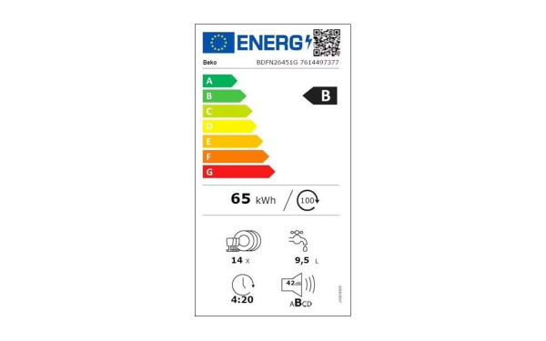BEKO BDFN26451G - &Eacute;tiquette &eacute;nergie v2