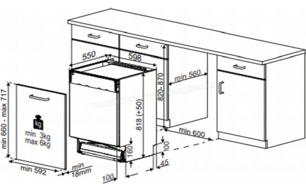 BEKO BDIN14320 - Dimensions