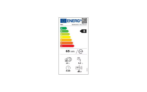 BEKO BDIN18451 - &Eacute;tiquette &eacute;nergie v2