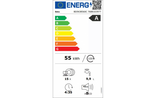 BEKO BDIN38560C - &Eacute;tiquette &eacute;nergie v2