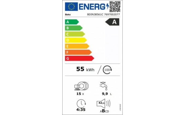 BEKO BDIN38561C - &Eacute;tiquette &eacute;nergie v2