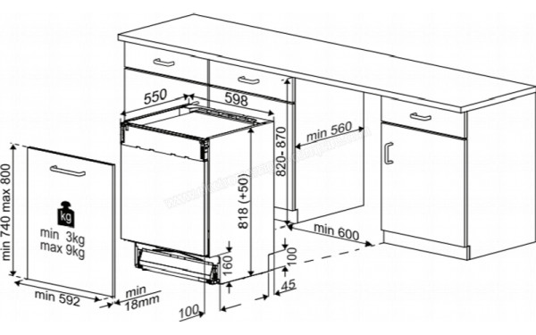 BEKO BDIN38647C - Dimensions