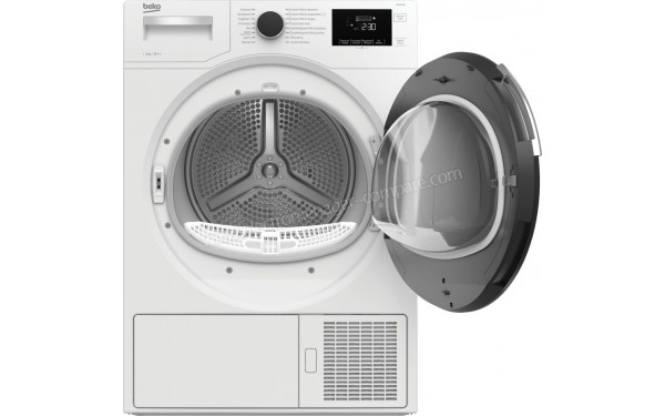 BEKO BDS8534W - Vue de face hublot ouvert (cr&eacute;dit : Boulanger)