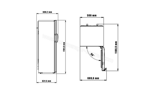 BEKO BFS23720W - Dimensions