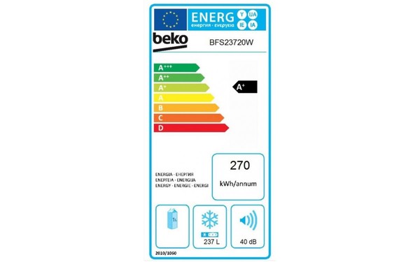 BEKO BFS23720W - &Eacute;tiquette &eacute;nergie