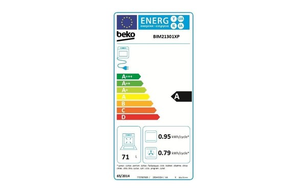 BEKO BIM21301XP - &Eacute;tiquette &eacute;nergie