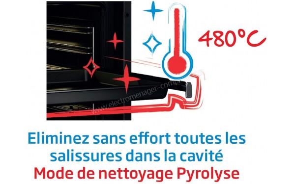 BEKO BIM23301BPS - Mode de nettoyage Pyrolyse (cr&eacute;dit : Darty)