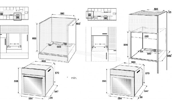 BEKO BIS23301BC - Dimensions