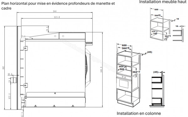 BEKO BMOB20231X - Dimensions