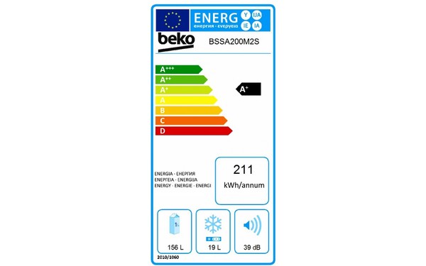 BEKO BSSA200M2S - &Eacute;tiquette &eacute;nergie