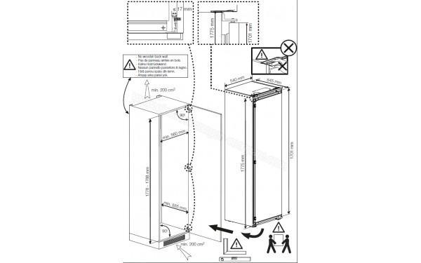 BEKO BSSA315E4SFN - Dimensions