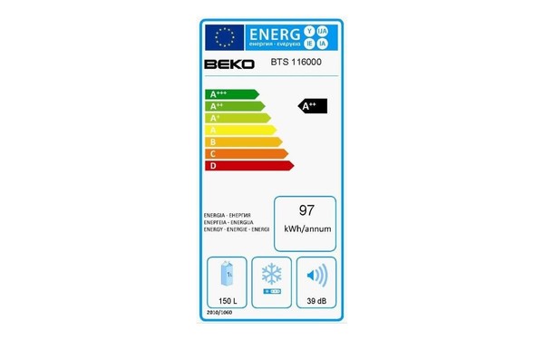 BEKO BTS116000 - &Eacute;tiquette &eacute;nergie