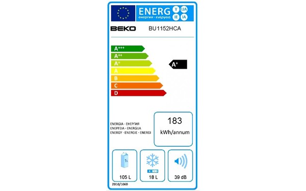 BEKO BU1152HCA - &Eacute;tiquette &eacute;nergie