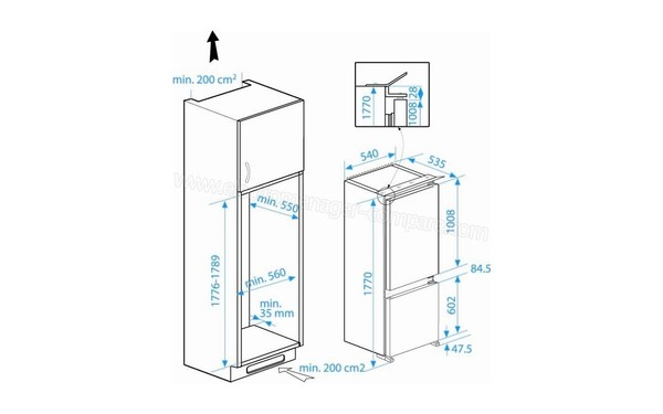 BEKO CBI7750HCA - Schemas d'encastrement