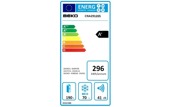 BEKO CNA29120S - &Eacute;tiquette &eacute;nergie