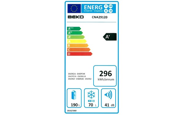 BEKO CNA29120 - &Eacute;tiquette &eacute;nergie