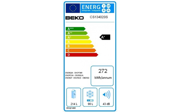 BEKO CS134020S - &Eacute;tiquette &eacute;nergie