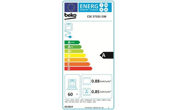 BEKO CSE 57101 GW - &Eacute;tiquette &eacute;nergie