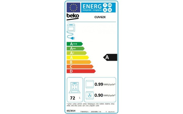BEKO CUV62X - &Eacute;tiquette &eacute;nergie