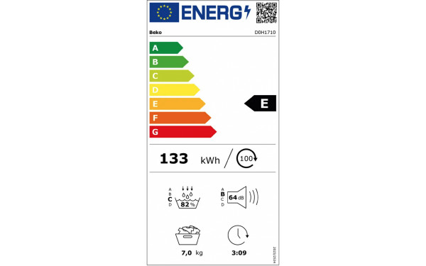 BEKO D0H1710 - &Eacute;tiquette &eacute;nergie v2