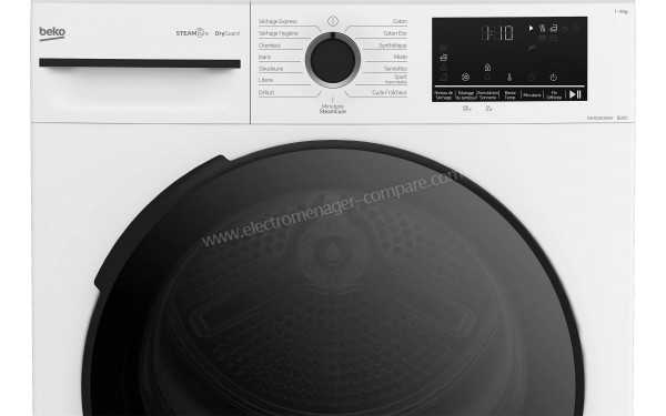 BEKO D3H2D8C6BW - Panneau de commandes