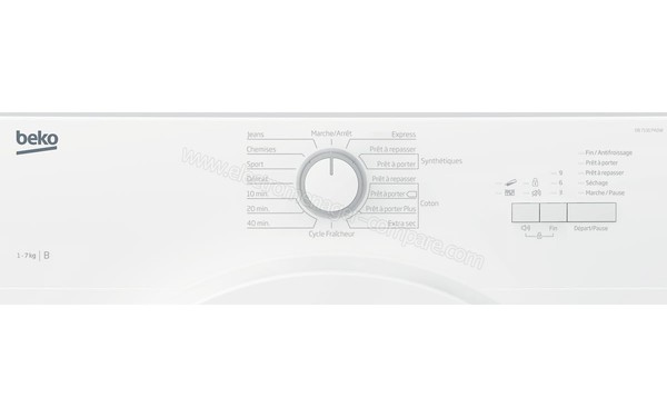 BEKO DB7131PA0W - Panneau de commandes