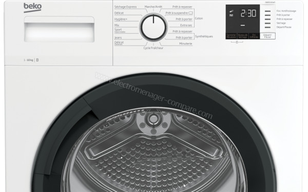 BEKO DBED10GWS - Panneau de commandes