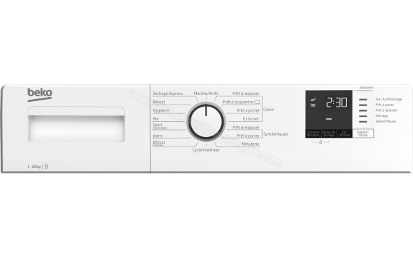 BEKO DBED10GWS - Panneau de commandes