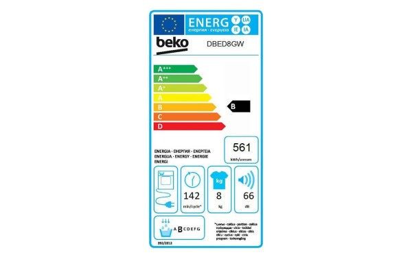 BEKO DBED8GW - &Eacute;tiquette &eacute;nergie
