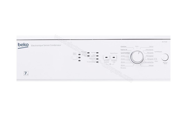 BEKO DC7132 - Panneau de commandes