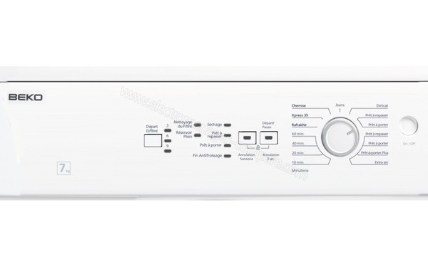 BEKO DC713 - Panneau de commandes