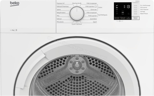 BEKO DCB816W - Panneau de commandes