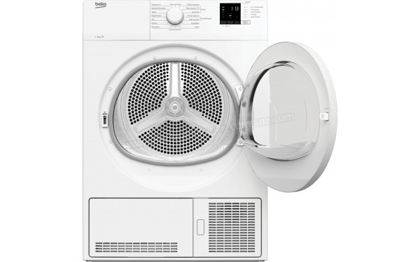 BEKO DCB816W - Vue de face avec hublot ouvert
