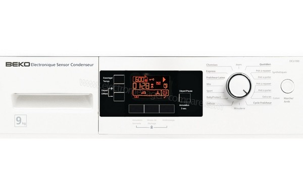 BEKO DCU930 - Panneau de commandes
